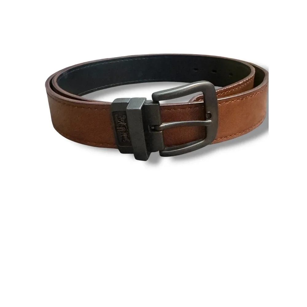 Levis Mens Reversible Belt Brown Black Synthetic Leather XL 42-44